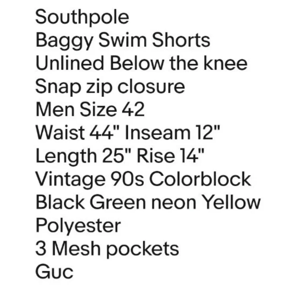 Southpole Y2k Baggy Bermuda Shorts Men 42 Colorblock Hybrid Pool Beach Resort